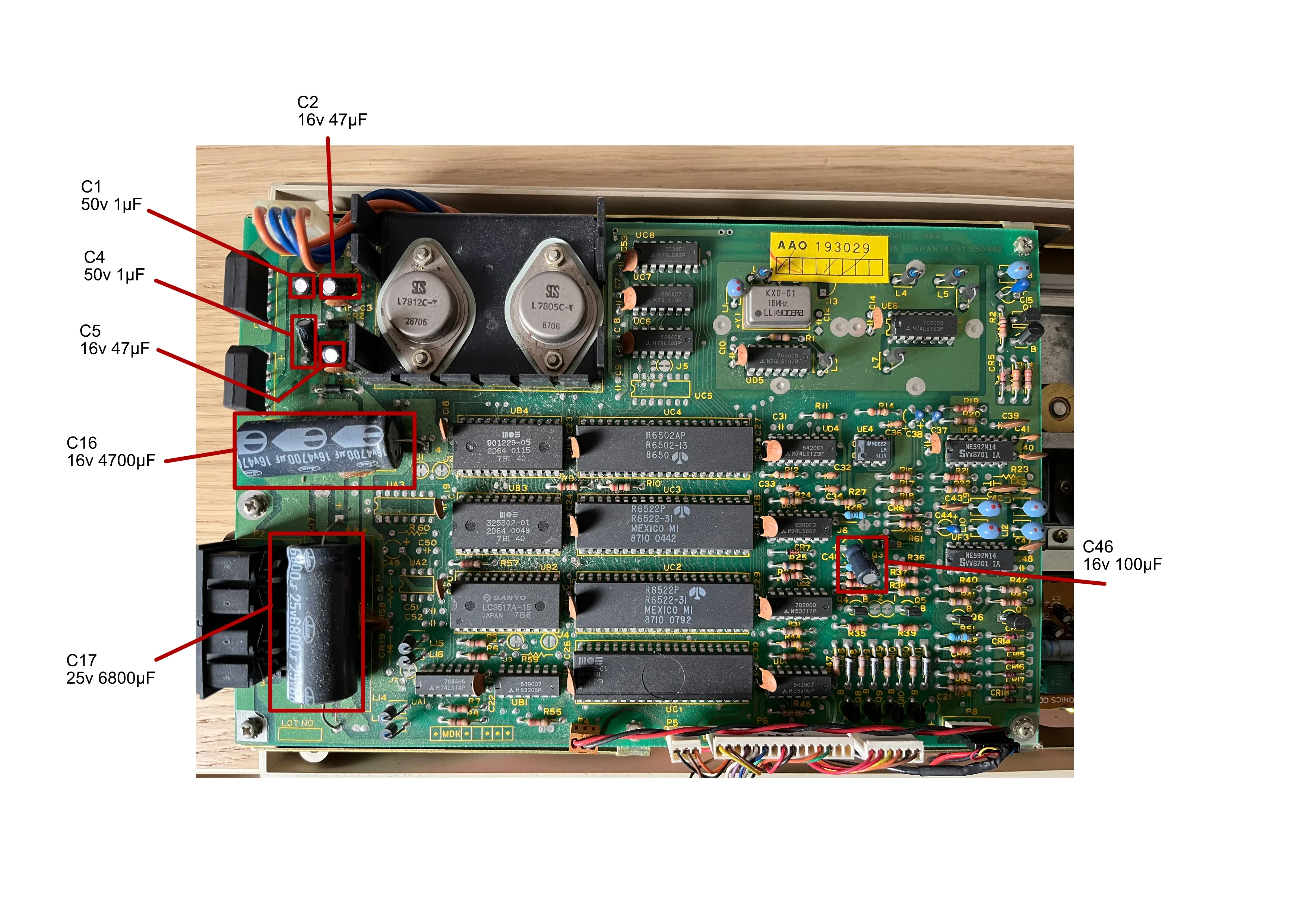 Mainboard capacitors