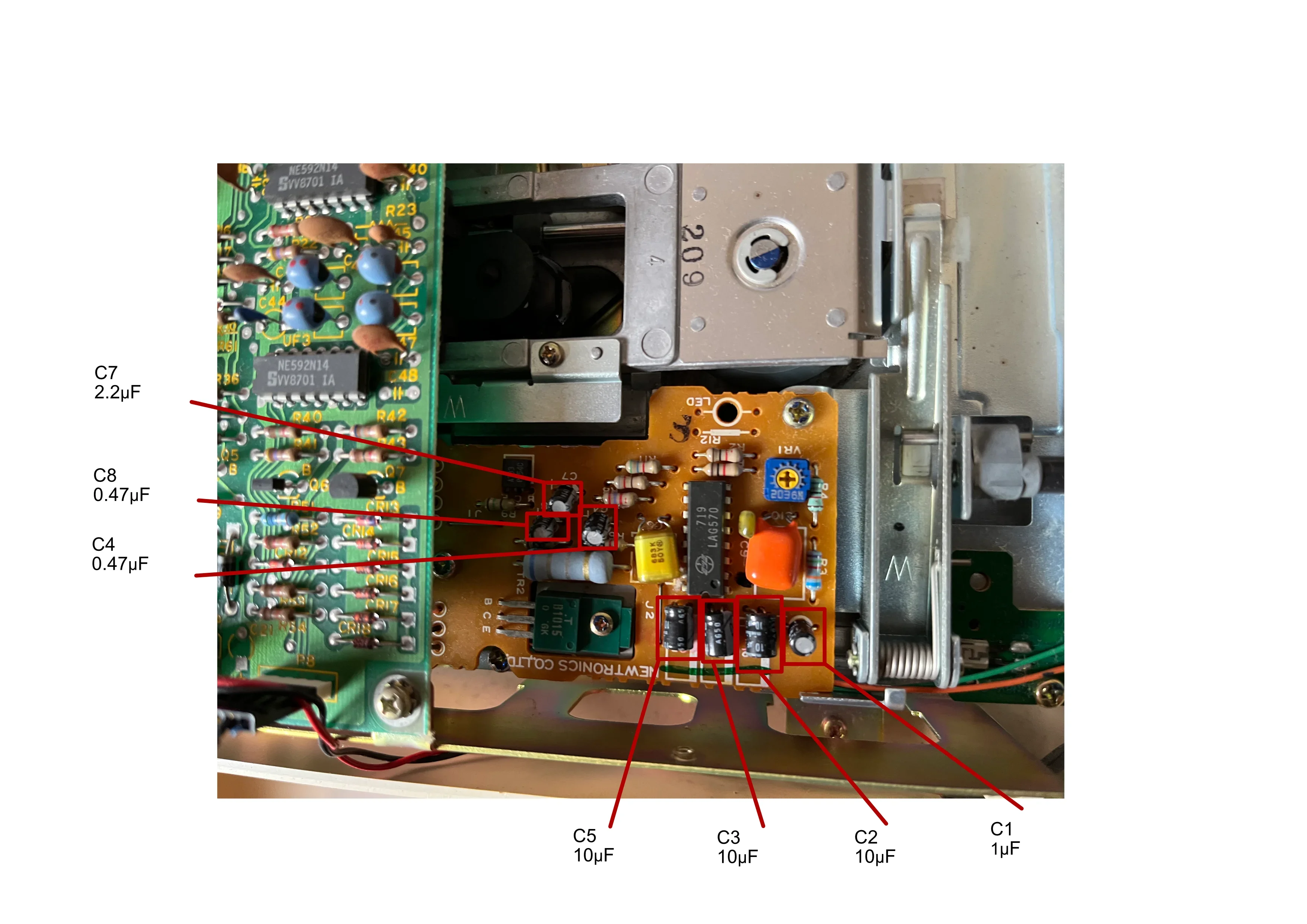 Controller capacitors